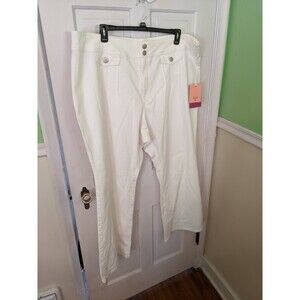 Victor Glemaud White High Rise Pants Size 20/22